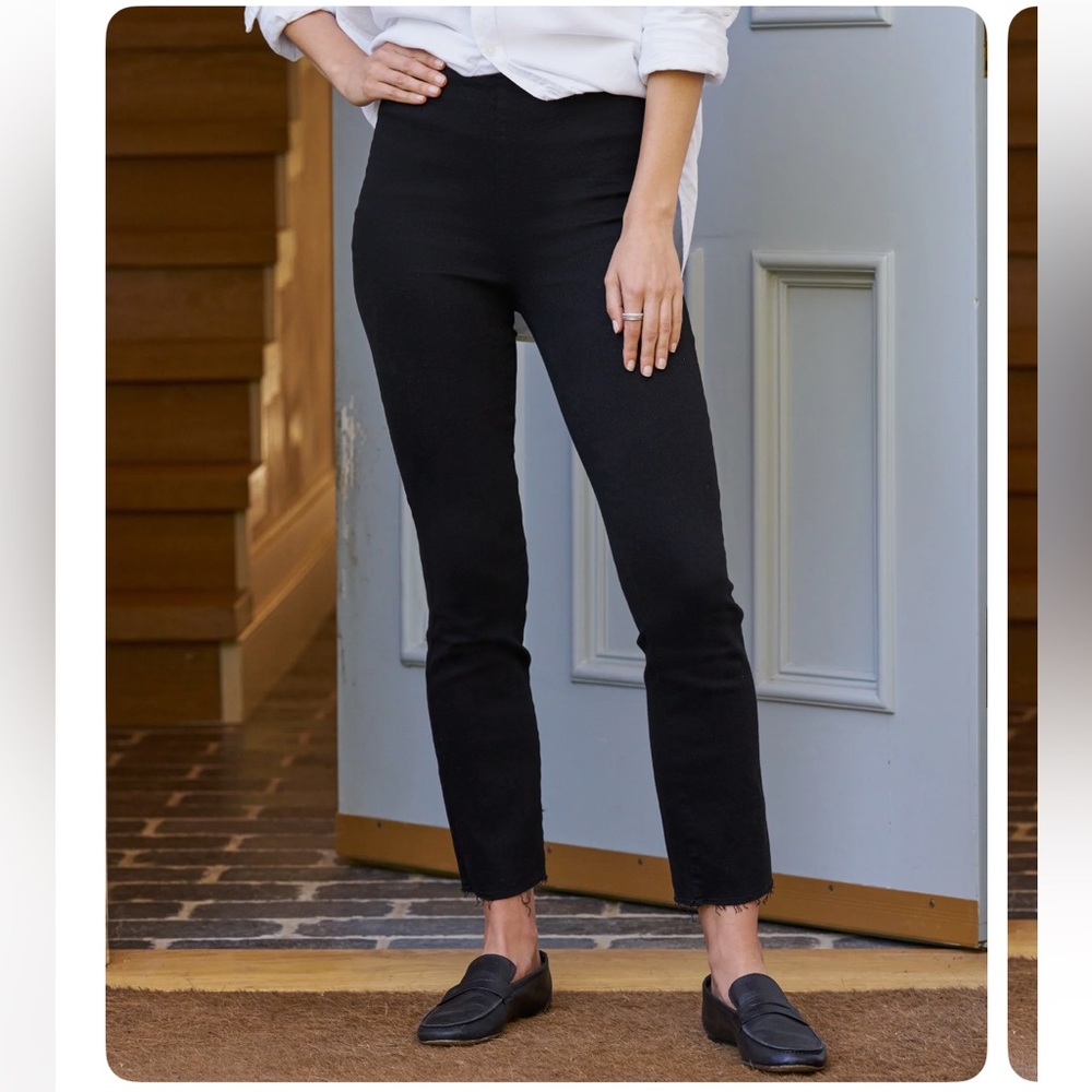 Derry Illusion black Italian dream denim pants by Frank & Eileen